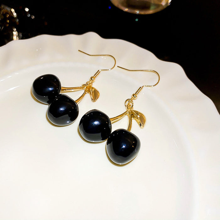 Wholesale Alloy Cherry Earrings Cute Design Fashion Jewelry Accessory