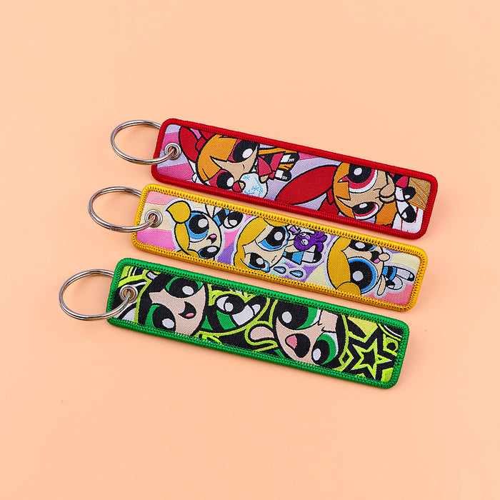 Wholesale Cartoon fabric anime keychain