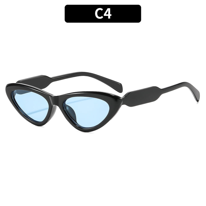 Wholesale Retro Cat Eye Sunglasses Small Frame Black Gray Lens UV400 Fashion Accessory