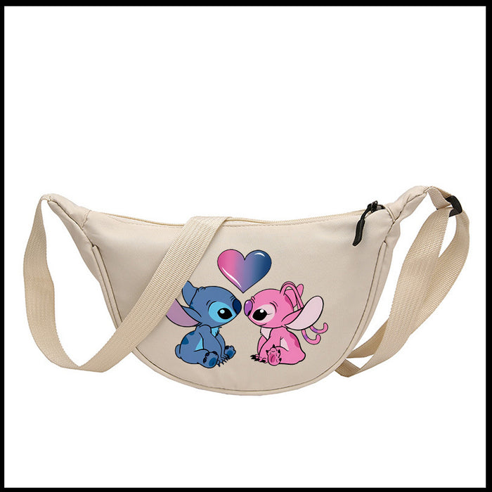 Wholesale Cartoon Print Nylon Crossbody Bag Women' s Bag Dumpling Bag Lightweight Simple Commuting