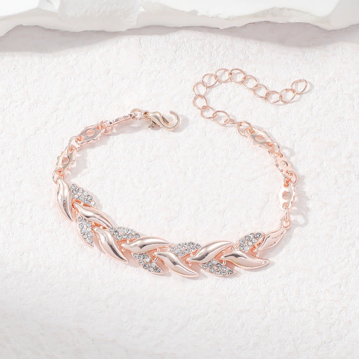 Wholesale Alloy Electroplated Star Rhinestone Bracelet and Necklace Set