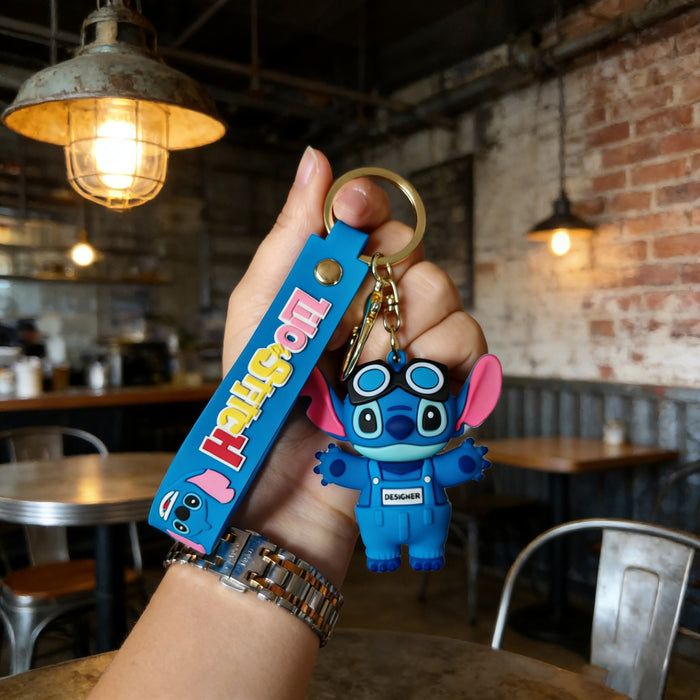 Wholesale Cute cartoon silicone 3D figurine keychain