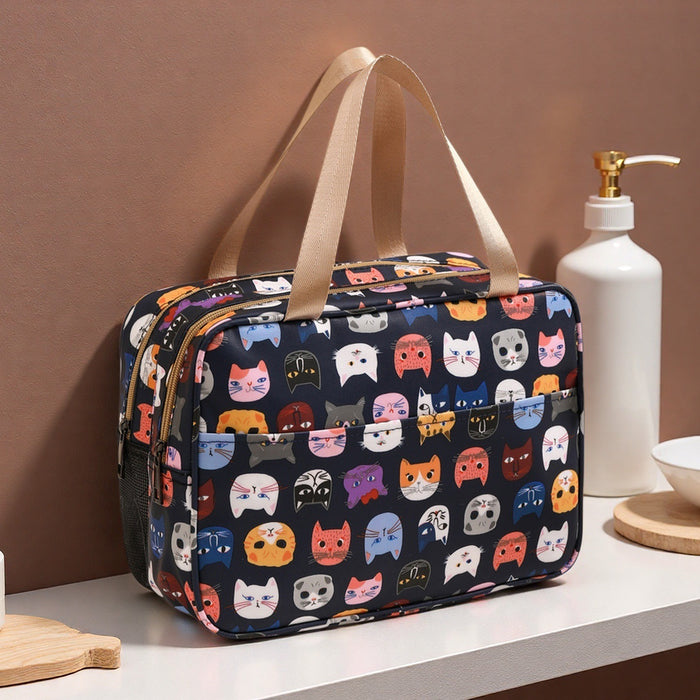 Wholesale Modern Simple Style Dry Wet Separation Toiletry Bag Waterproof Oxford Travel Cosmetic Organizer Large Capacity Handbag