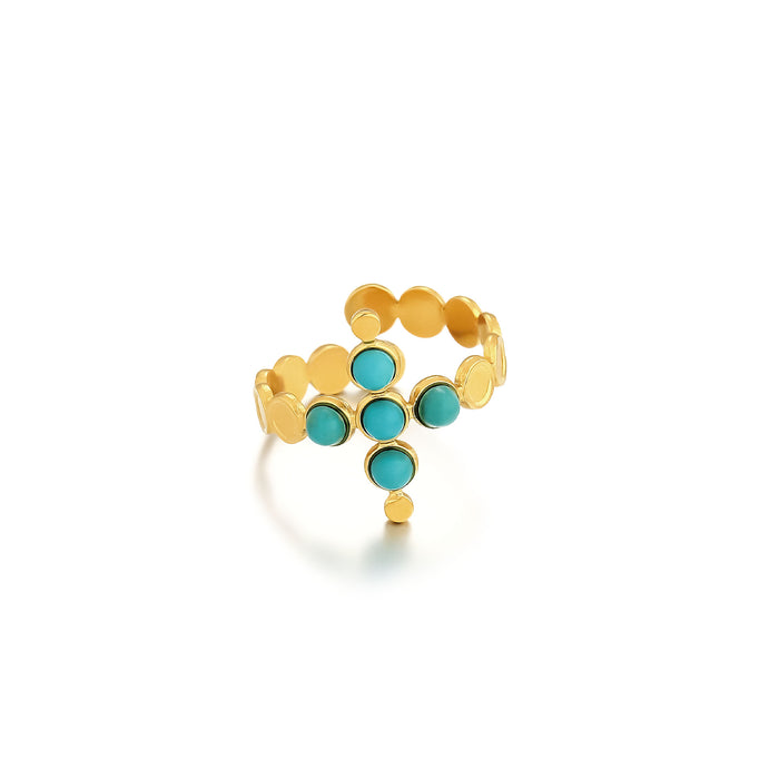 Wholesale Turquoise Personalized Stainless Steel Rings
