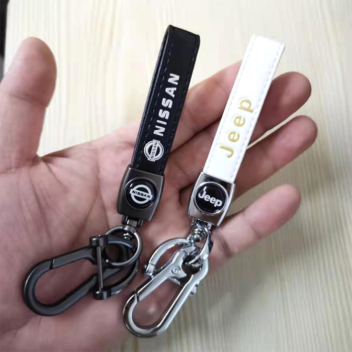 Wholesale 10PCS Genuine Leather Car Logo Keychain JDC-KC-XinXH001