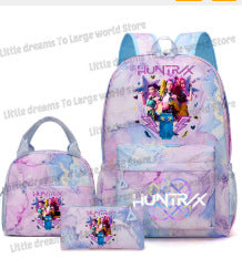 Wholesale Children' s KPOP Series Multi-Color Backpack Bags Three-Piece Set