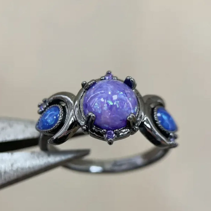 Wholesale Gunmetal Moon Ring