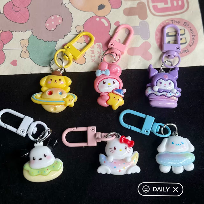 Wholesale Resin Cartoon Dream Star Keychain Bag Charm Cute Anime Style Gift Accessory