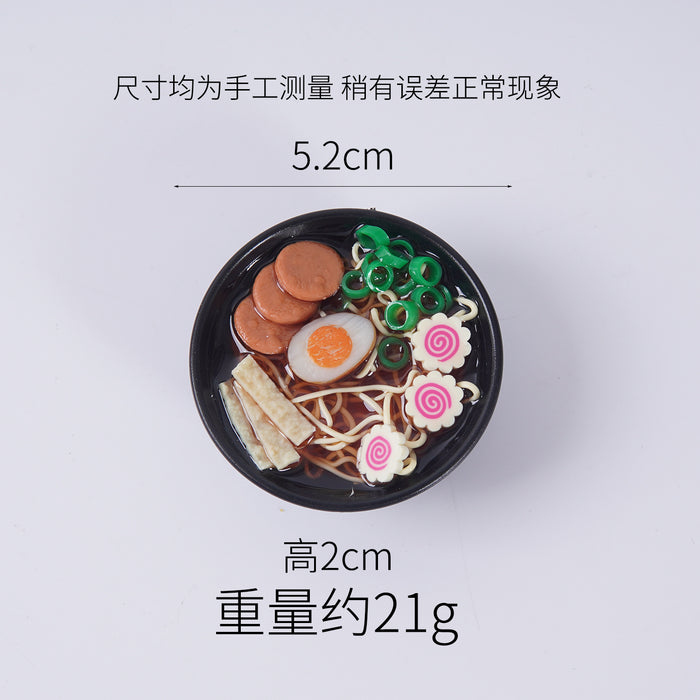 Wholesale PVC Simulated Seafood Ramen Keychain Bag Charm Decorative Accessory MOQ≥2