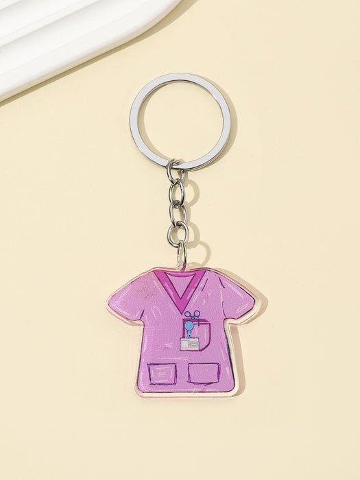 Wholesale Acrylic Thermometer Capsule Nurse Cap Keychain JDC-KC-RongRui013