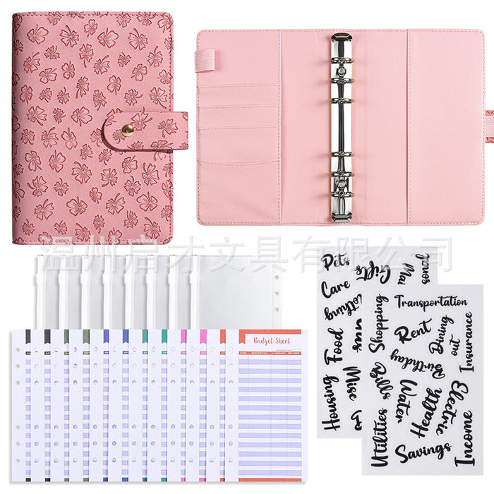 Wholesale Binder Customized Hand Ledger Leather Pu Loose-Leaf Cash Budget Ledger