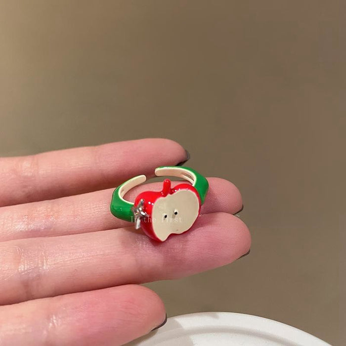 Wholesale Pearl ring, women's autumn and winter cute cartoon high-end feeling, index finger ring, children's fun ring