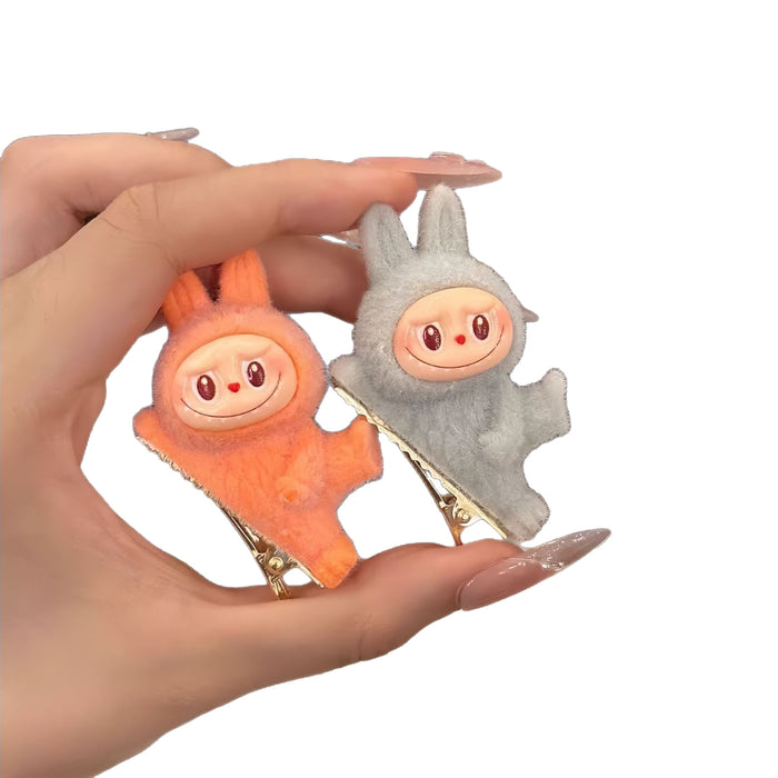 Wholesale Plush side lying fabric accessories, hair clips, cute hair clips, plush toys