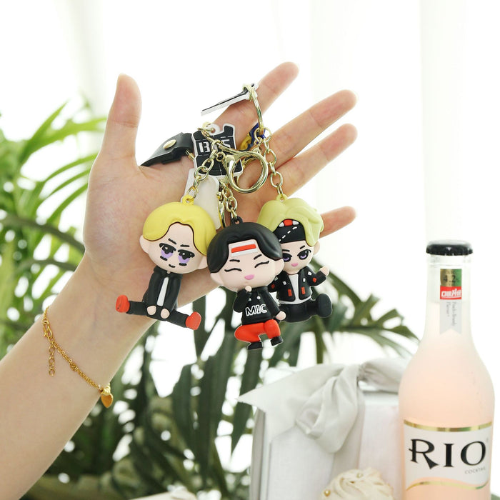 Wholesale Silicone Cartoon Doll Keychain JDC-KC-AnHe001