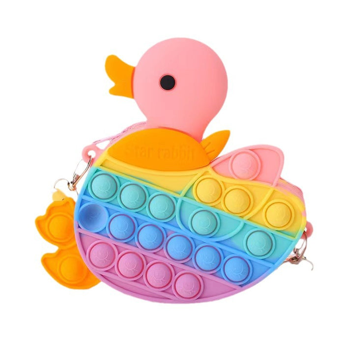 Wholesale Chic Cartoon Duck Silicone Crossbody Bag Purse