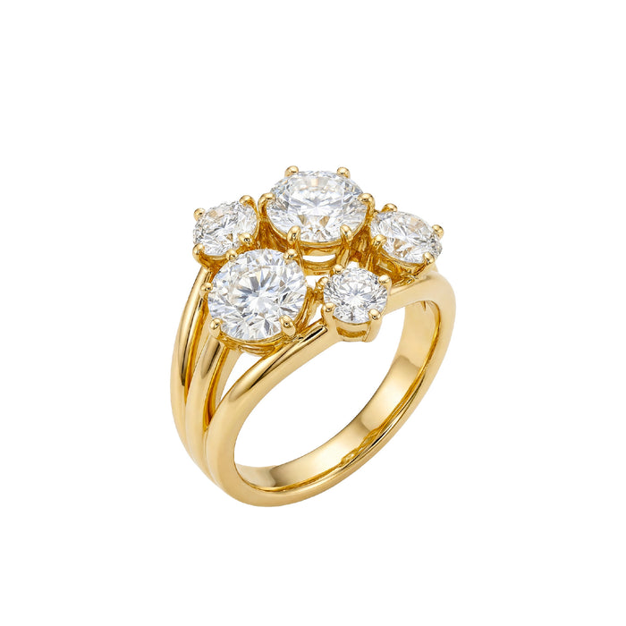 Wholesale Stainless steel Multi-Diamond Ring