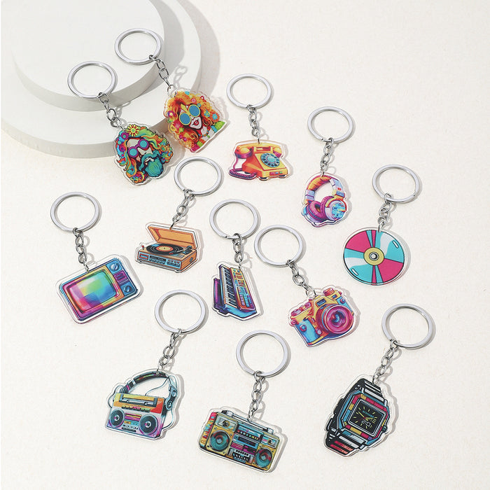 Wholesale European and American Music Festival Series Acrylic Keychain JDC-KC-RongRui012