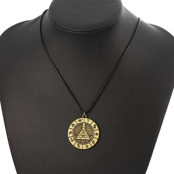 Wholesale Anime-themed triangular eye pendant necklace