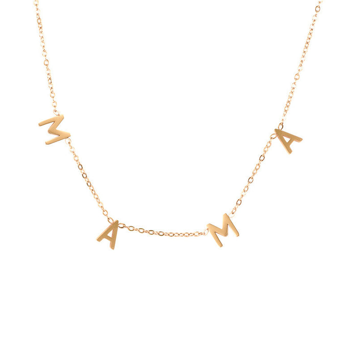 Wholesale Music necklace, stainless steel, gold letters, titanium steel pendant necklace