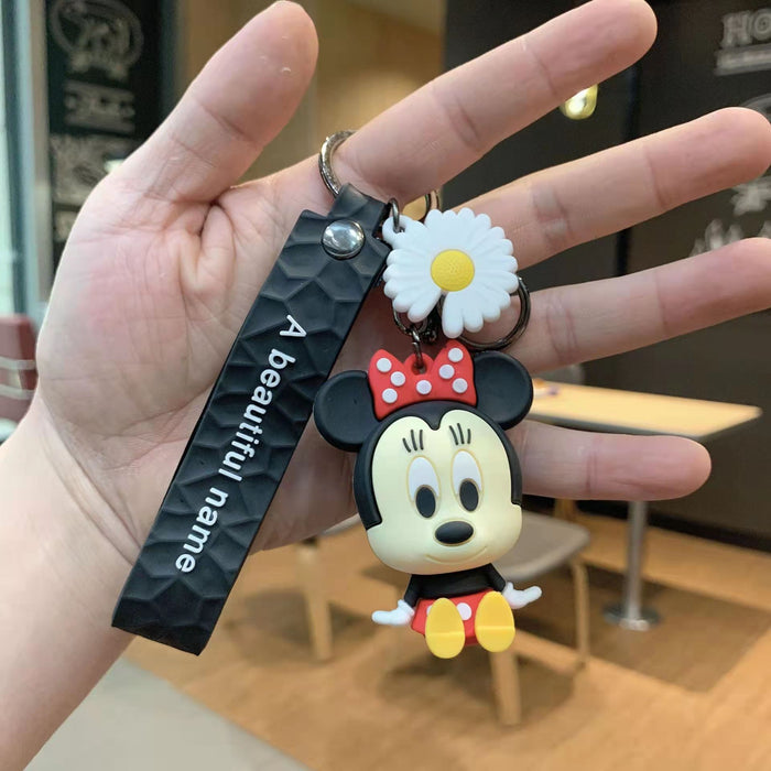 Wholesale Cute Couple Cartoon Mickey Minnie Doll Keychain Pendant Creative Car Key Chain Girlfriend Gift