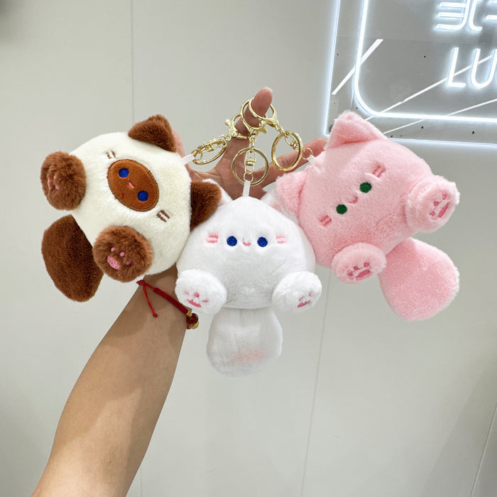 Wholesale Plush Cartoon Cat Plush Toy Keychain JDC-KC-YuKun005