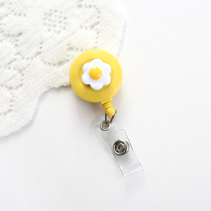 Wholesale Cute Resin Decorative Round Easy Pull Keychain JDC-KC-GangSheng001