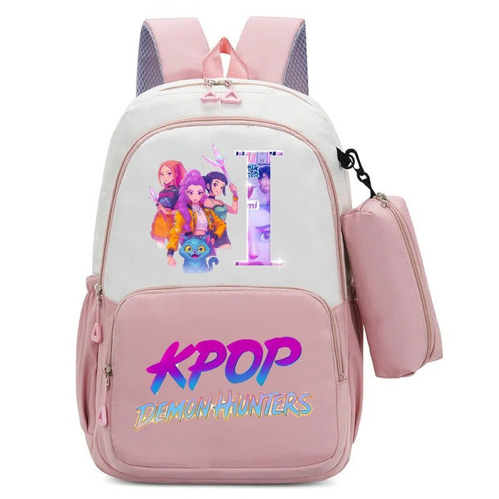 Wholesale Alphabet Cartoon Print Two-Piece Backpack Set for Primary and Middle School Students