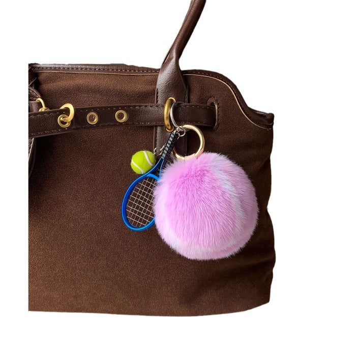 Wholesale Imitation rabbit fur car keychain backpack pendant