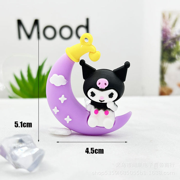 Wholesale Cartoon Sitting Moon Keychain Doll Pendant Keychain Pendant Birthday Gift