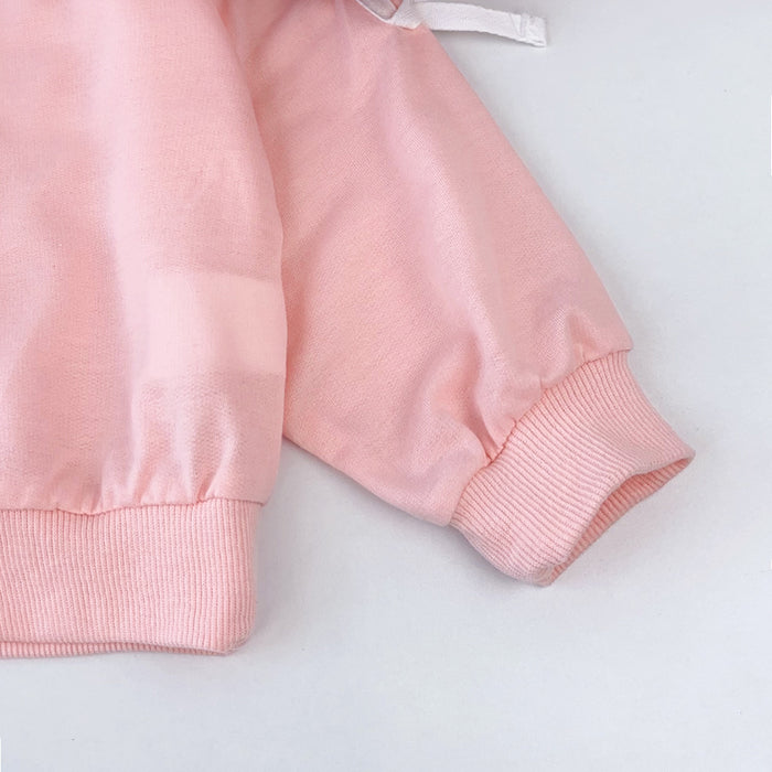 Wholesale Bow Bar Stitching Sweatshirt Children's Suit JDC-CTS-DuoEr006