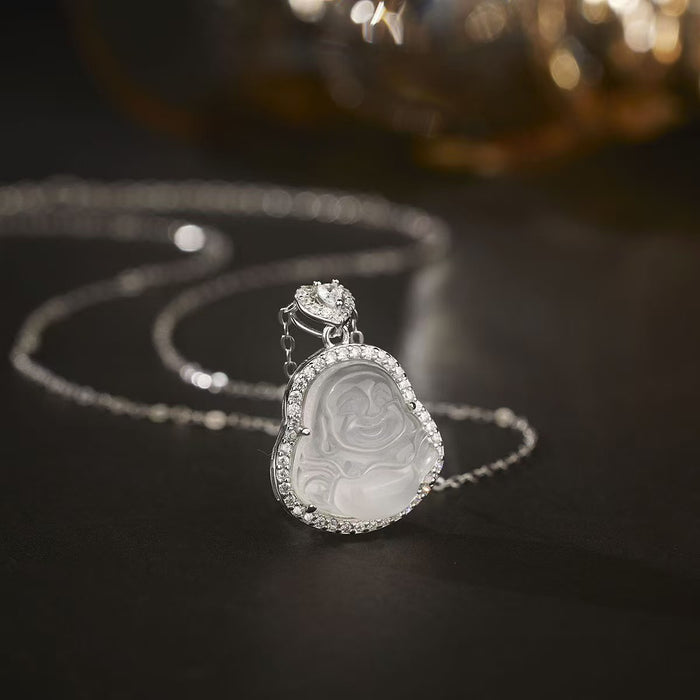 Wholesale Necklace, light luxury, high-end, big belly Buddha pendant, collarbone chain