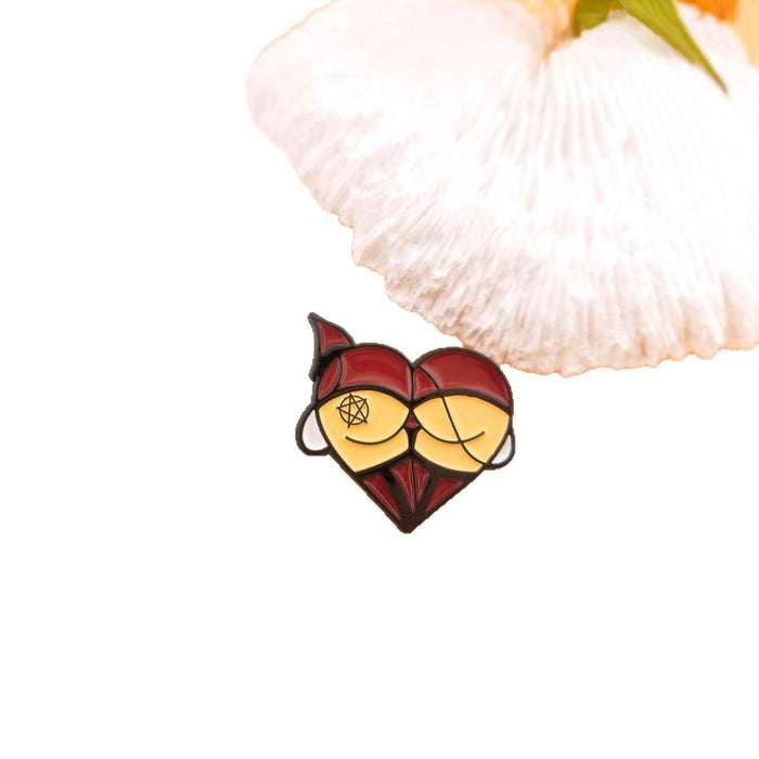 Wholesale Cartoon  heart-shaped pumpkin head bandage  bat fun clothing brooch