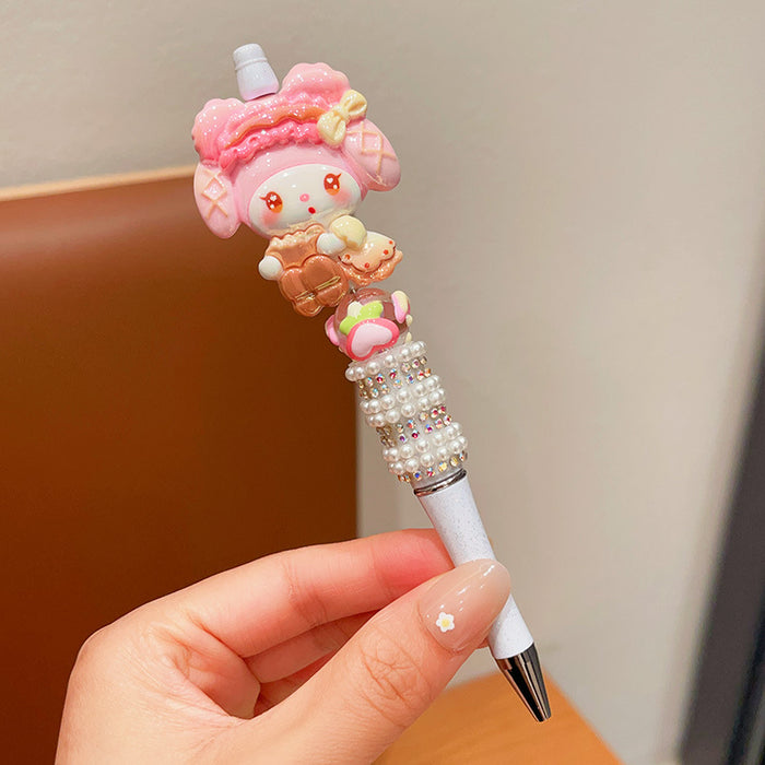 Wholesale Crystal Flash Diamond Rotary Gel Pen Dream Student Beaded Pen Cartoon Signature Pen