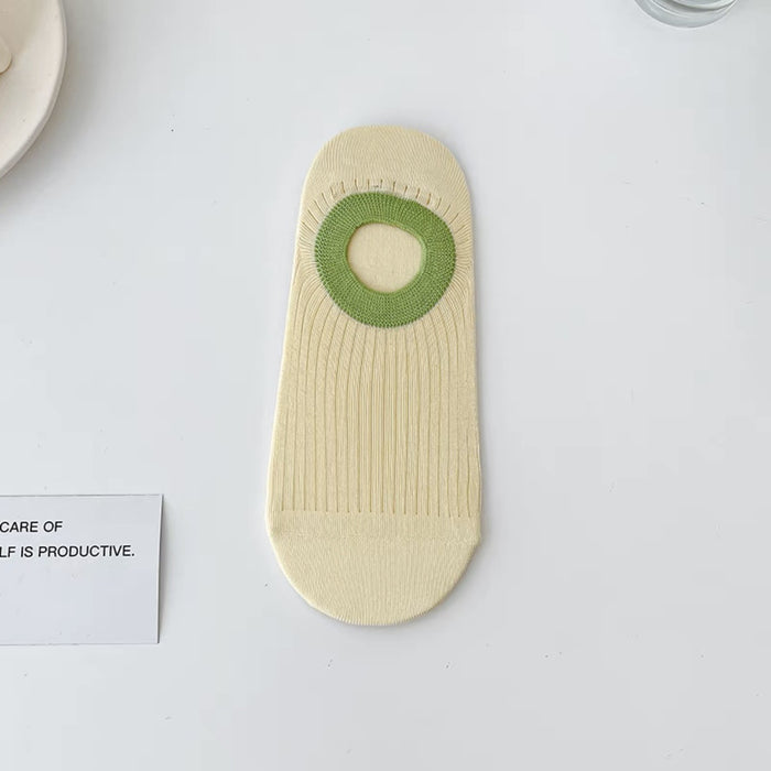 Wholesale Cotton socks, color blocked boat socks, sweat wicking, breathable, anti slip, non shedding, invisible heel