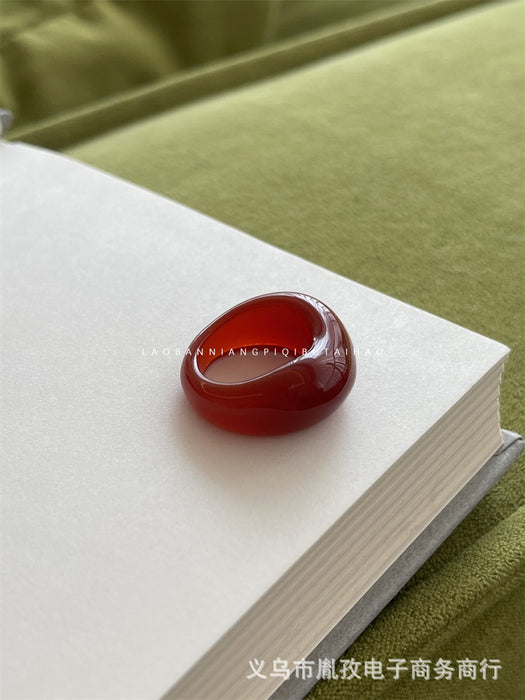 Wholesale Unique retro resin ring with a niche and cool style