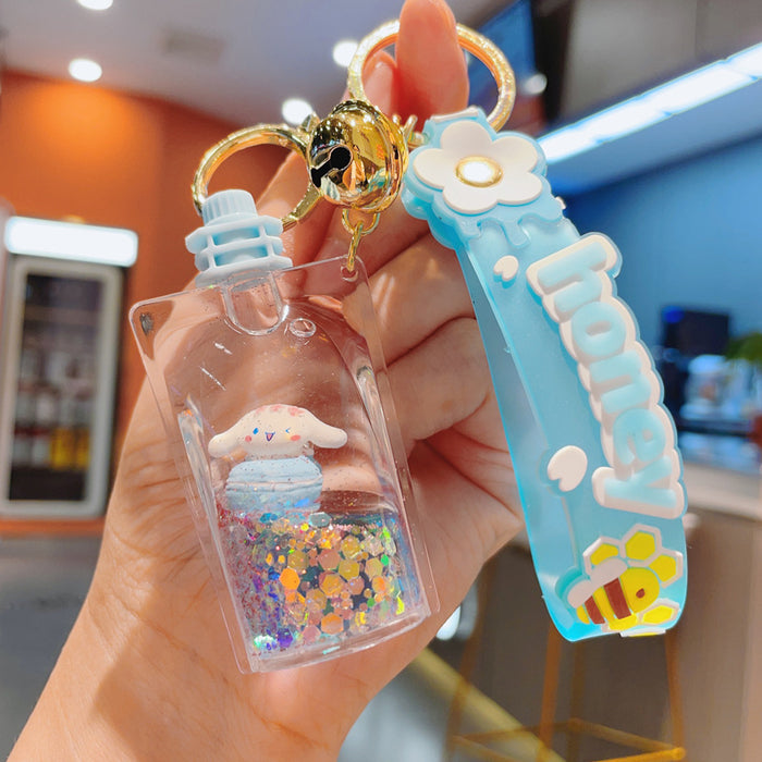 Wholesale Oiled Acrylic Quicksand Bottle Cartoon Keychain (S) JDC-KC-Aile008