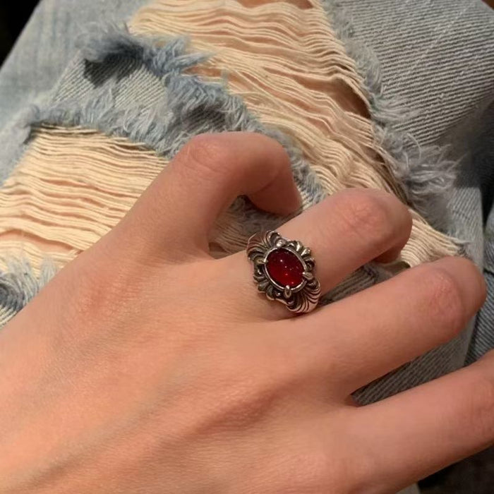 Wholesale Dressed Middle Aged Ring vintage Ring Opening Adjustable Devil's Eye