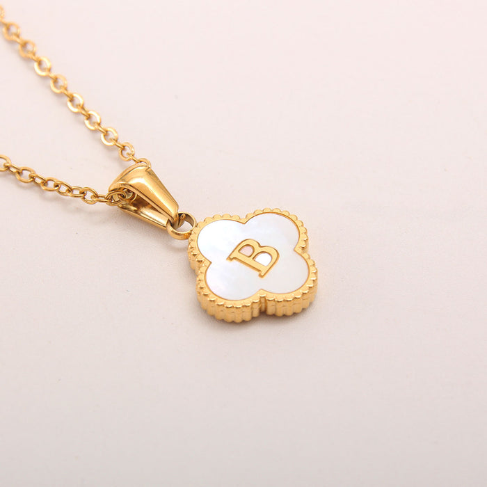 Wholesale Copper Gold Plated Letter Necklace JDC-NE-BaiTian002