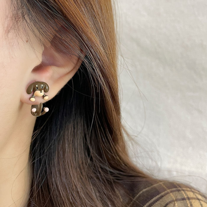 Wholesale Cartoon cute earrings with silver needles, niche and exquisite personalized earrings