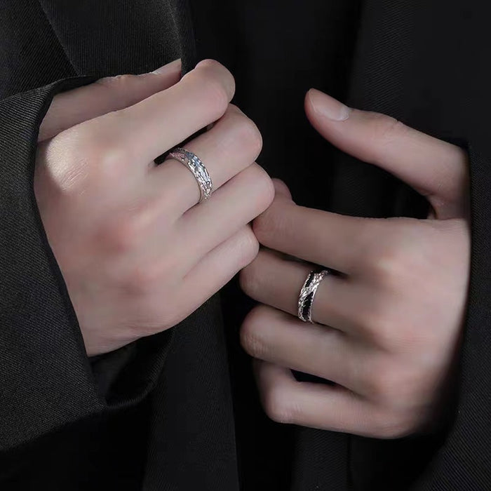 Wholesale Retro ring for men and women, niche, high-end, personalized, fashionable, and elegant. Open mouth ring