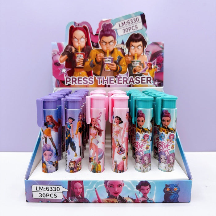 Wholesale 30pcs/ box K-POP Press Eraser Cute Student Portable Eraser