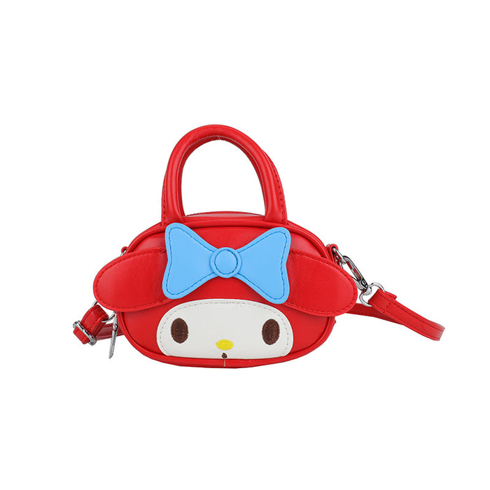Wholesale Cartoon Bowknot Girls Handbag with Anime Pattern Cute PU Leather Crossbody Bag