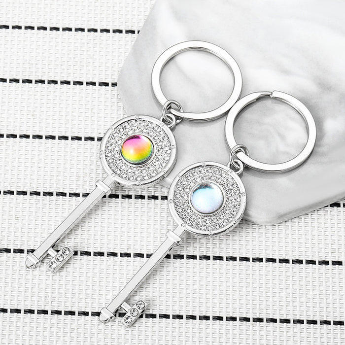 Wholesale Zinc Alloy Diamond Studded Gemstone Keychain JDC-KC-JinZ023