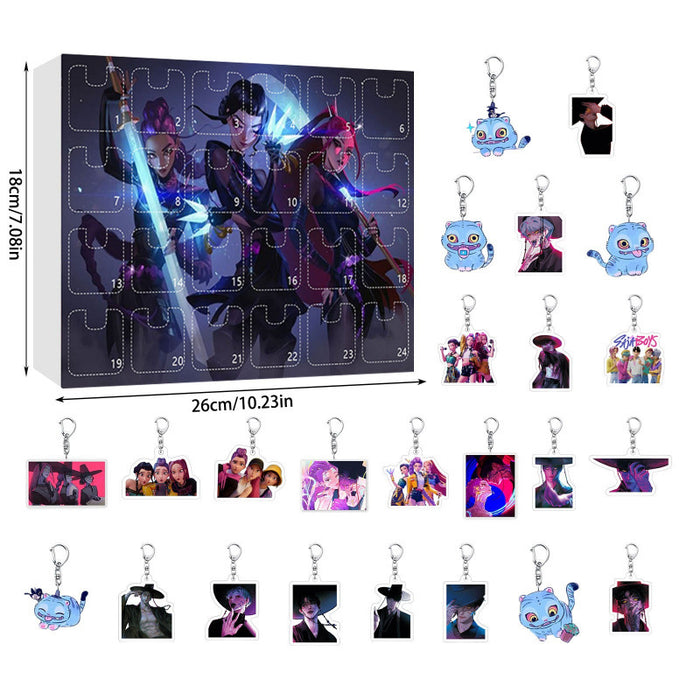 Wholesale KPOP Christmas Countdown Calendar Blind Box Keychain Ornament