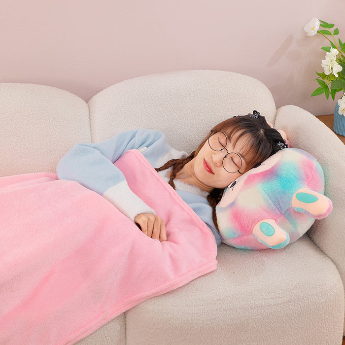 Wholesale Cute Cartoon Colorful Pillow Quilt Hand Warm Three-in-One Air Conditioning Blanket Doll Birthday Gift Doll