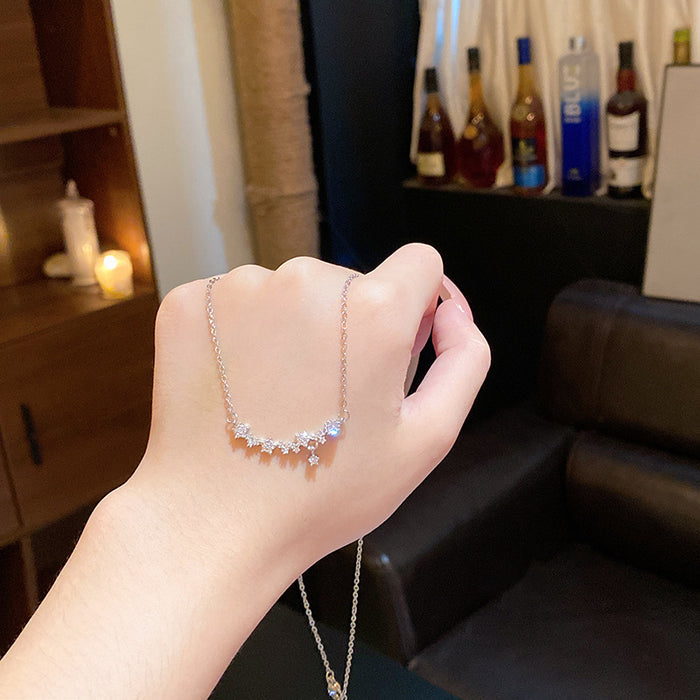 Wholesale Titanium Steel Micro Inlaid Zircon Clavicle Chain