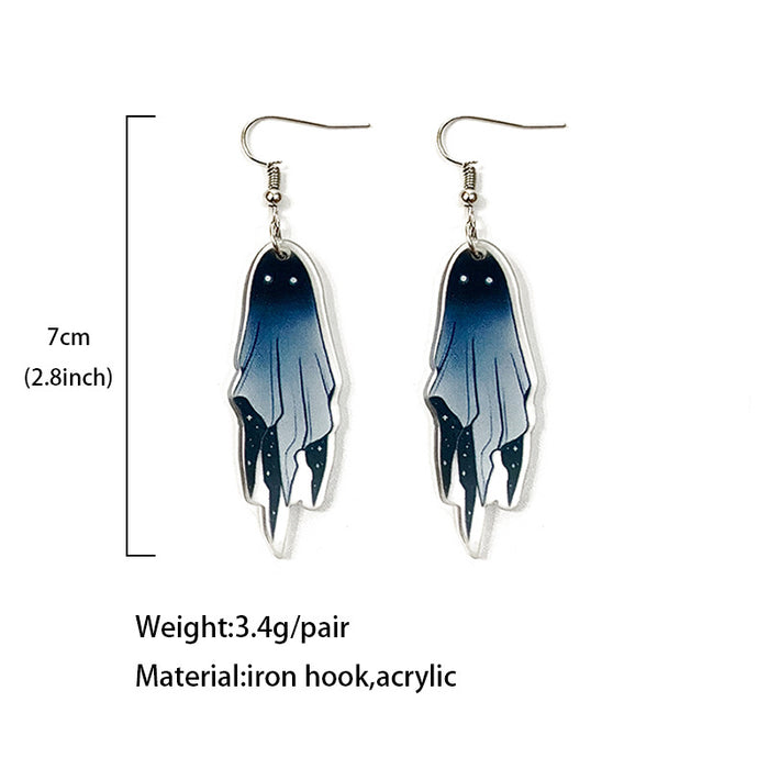 Wholesale   Earrings Ghost Cat Dark Style Acrylic Earrings Acrylic Printed