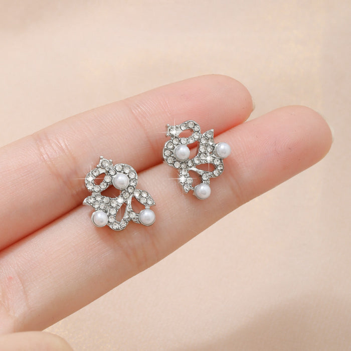 Wholesale New S925 Silver Needle Fashion Sweet Pearl Earrings