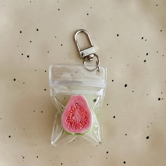 Wholesale Chic Assorted Fruit Resin Keychain Bag Charm For Backpack Purse Car Key Party Gift