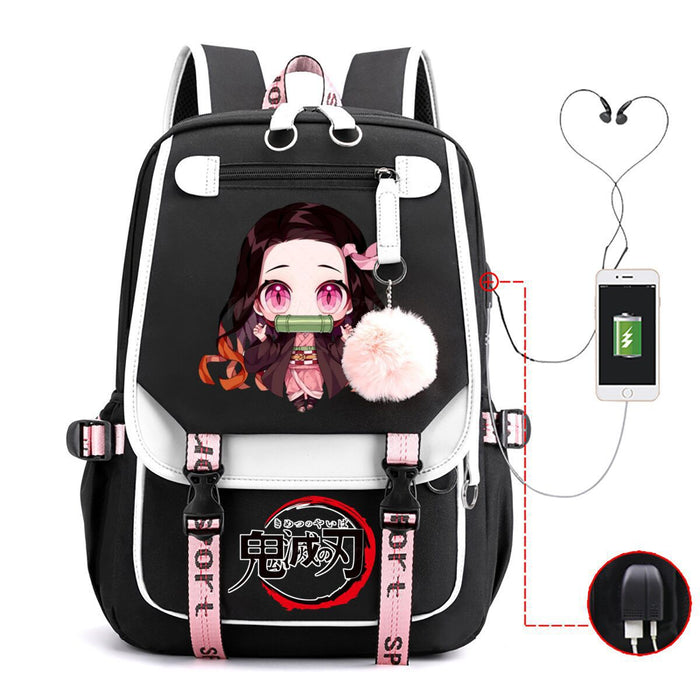 Wholesale Oxford Fabric Cartoon Backpack With USB Charging For Teens And Students
